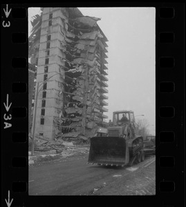 Collapsed apartment building in Brighton
