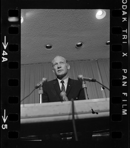 Colonel Buzz Aldrin at press conference before his speaking engagement before EEI convention at Sheraton Boston Hotel