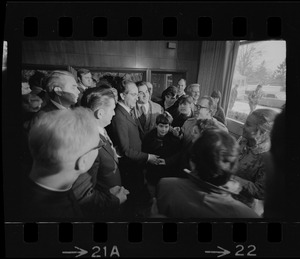 Italian Prime Minister Emilio Colombo at Don Orione Home in East Boston