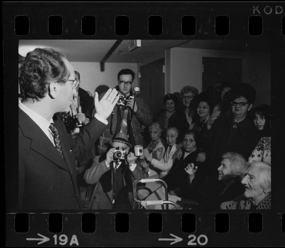 Italian Prime Minister Emilio Colombo at Don Orione Home in East Boston