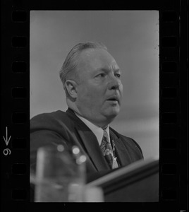 Mayor John Collins delivering inaugural address