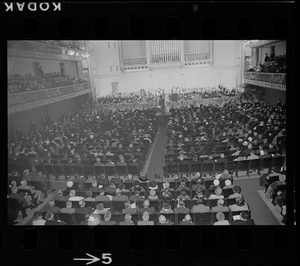 Symphony Hall during inauguration of Mayor John Collins