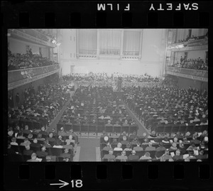 Symphony Hall during inauguration of Mayor John Collins