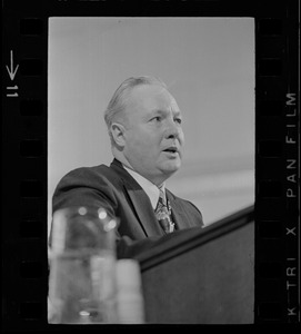 Mayor John Collins delivering inaugural address