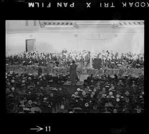 Mayor John Collins delivering inaugural address