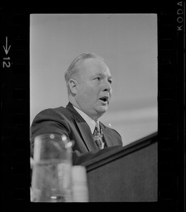 Mayor John Collins delivering inaugural address