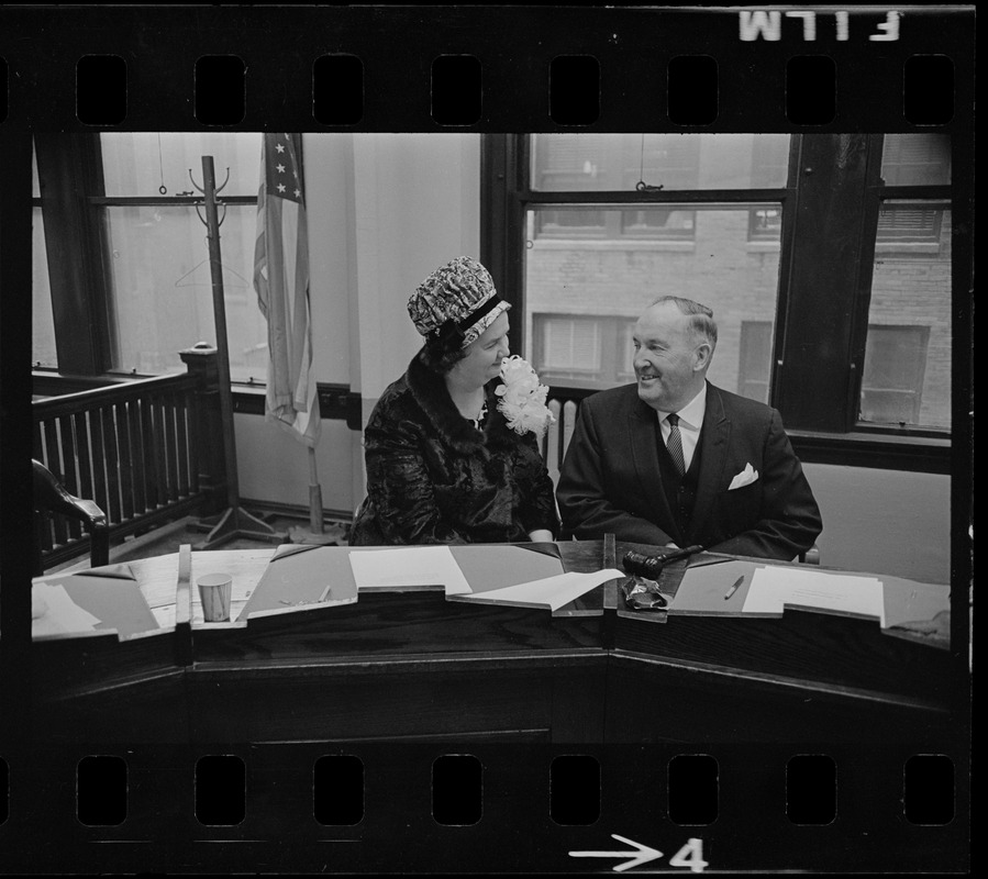 Boston School Committee members Louise Day Hicks and William E. O