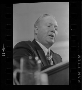 Mayor John Collins delivering inaugural address