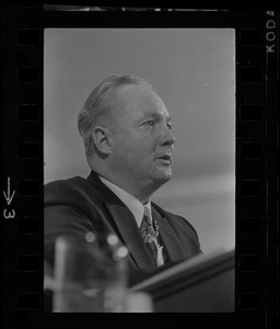 Mayor John Collins delivering inaugural address