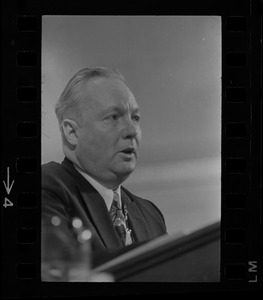 Mayor John Collins delivering inaugural address