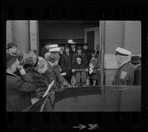 Mayor John Collins leaving Symphony Hall after his inauguration