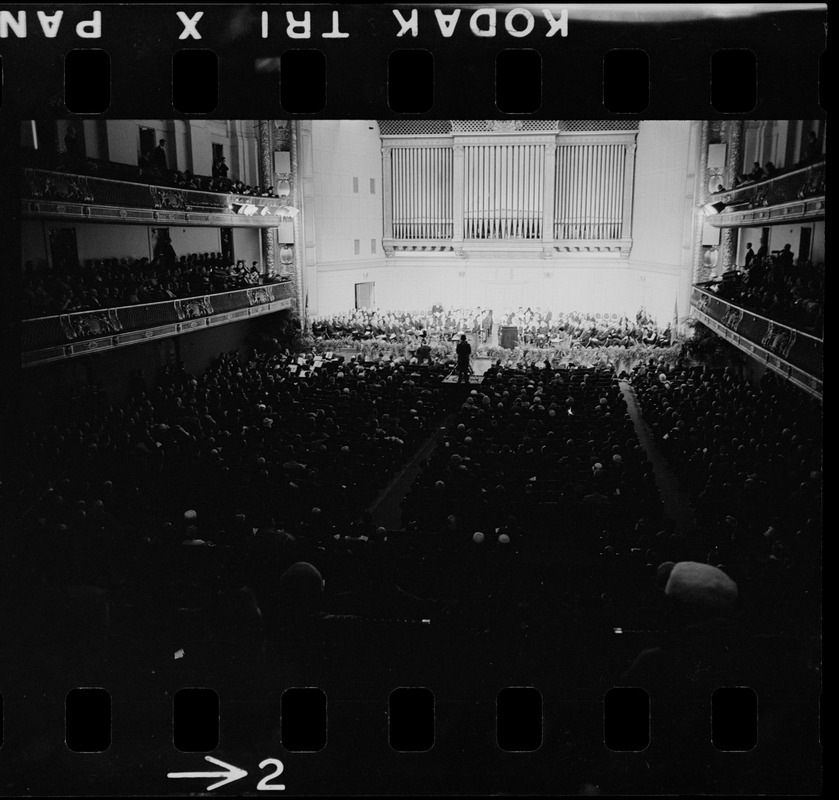 Symphony Hall during inauguration of Mayor John Collins