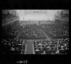 Symphony Hall during inauguration of Mayor John Collins