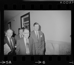 Members of the Massachusetts House of Representatives, including Minority Leader Francis Hatch, right