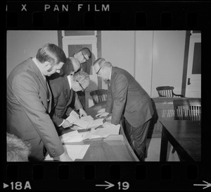 Members of the Massachusetts House of Representatives, including Sidney Curtiss, right