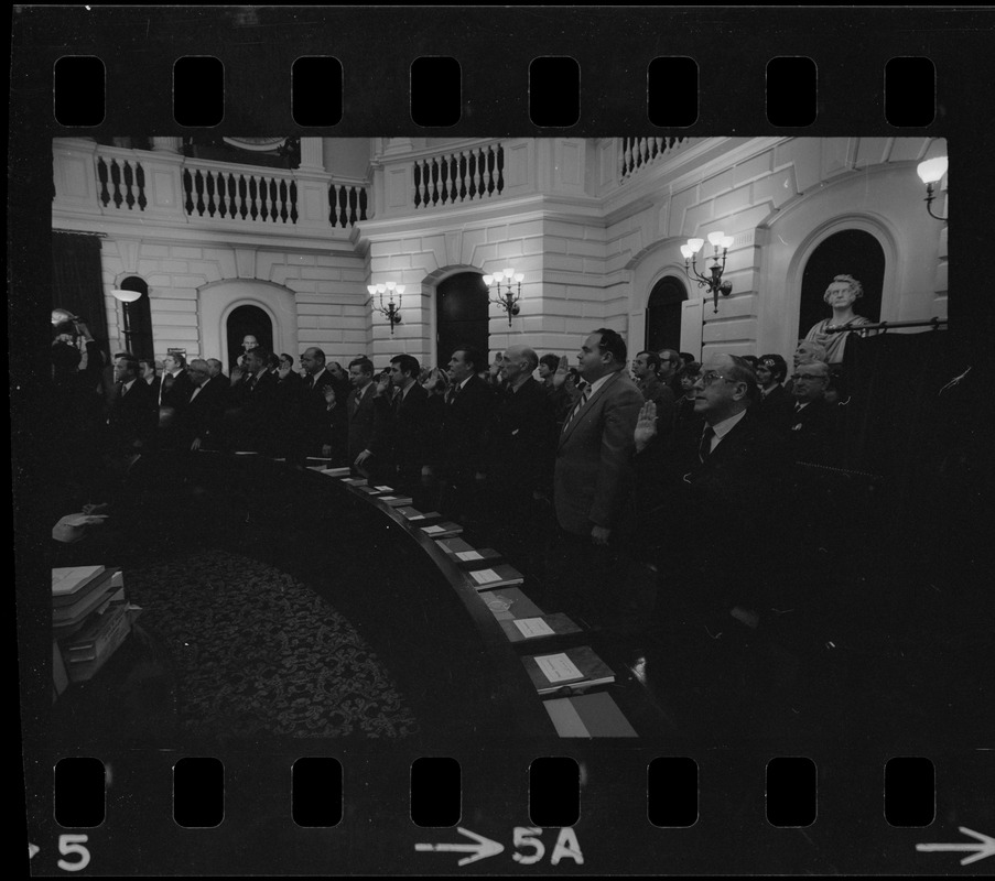 Members of the Massachusetts Senate being sworn in