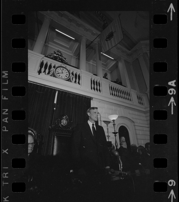 Gov. Francis Sargent in Massachusetts Senate chamber