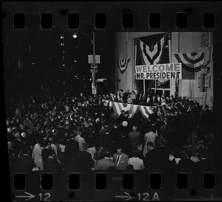 Lyndon Johnson campaign rally in Post Office Square Digital Commonwealth