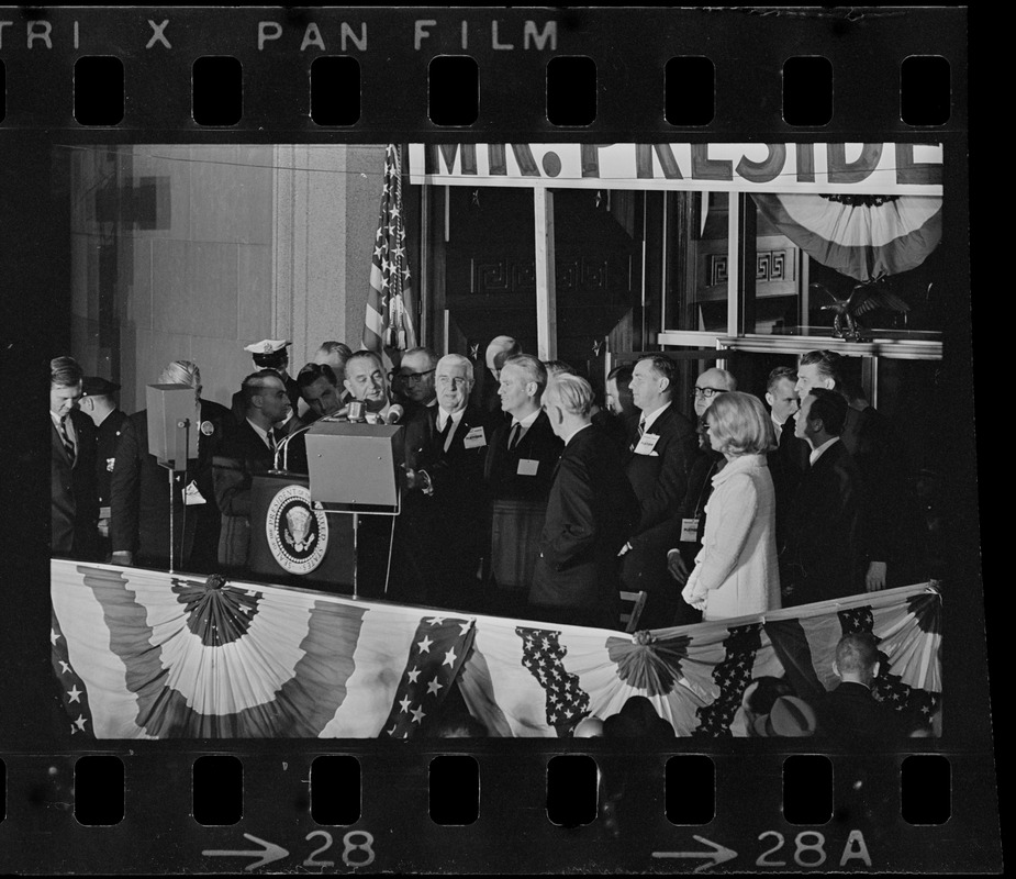 Lyndon Johnson campaign rally in Post Office Square Digital Commonwealth