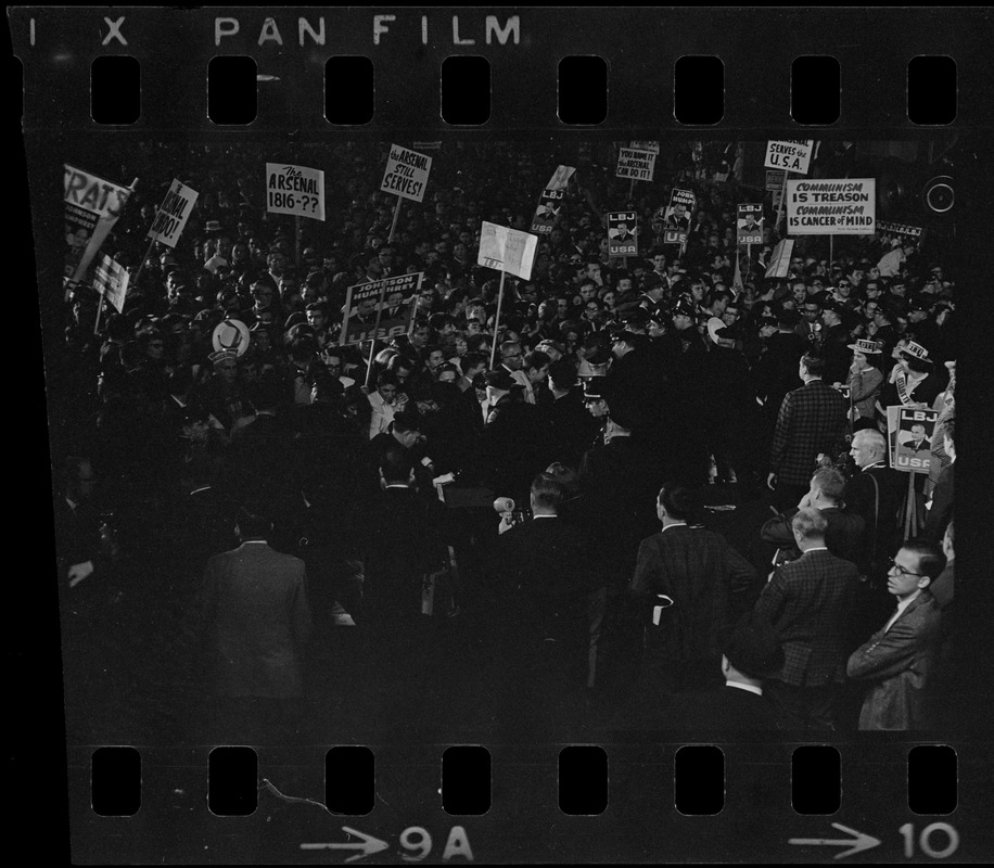 Lyndon Johnson campaign rally in Post Office Square Digital Commonwealth