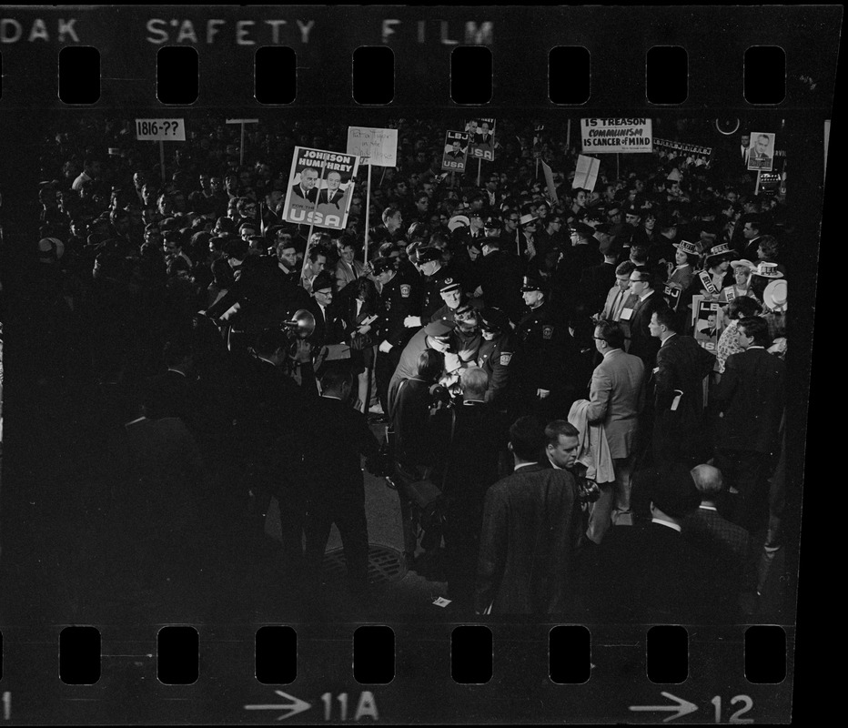 Lyndon Johnson campaign rally in Post Office Square Digital Commonwealth