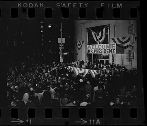 Lyndon Johnson campaign rally in Post Office Square