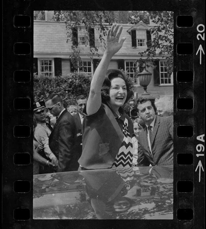 Lady Bird Johnson visiting Adams Mansion in Quincy