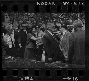 Lady Bird Johnson visiting Adams Mansion in Quincy