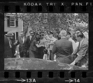 Lady Bird Johnson visiting Adams Mansion in Quincy