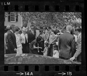 Lady Bird Johnson visiting Adams Mansion in Quincy