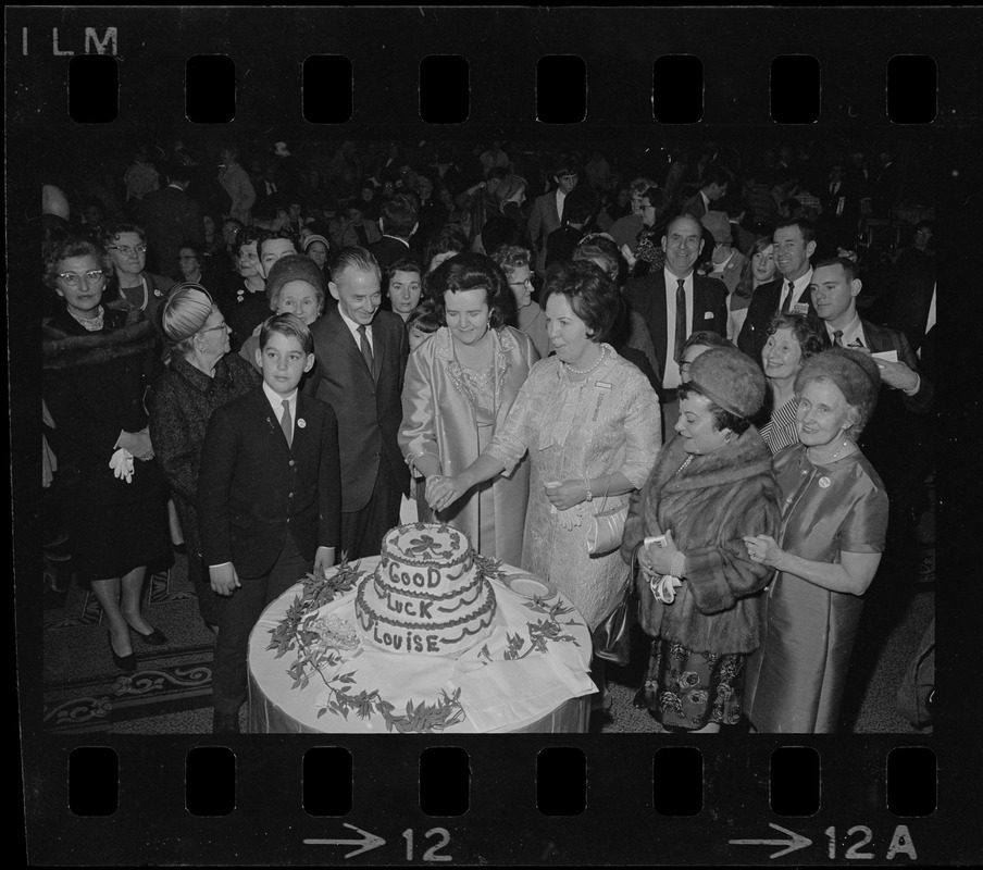 Louise Day Hicks at reception for her at Sheraton Boston