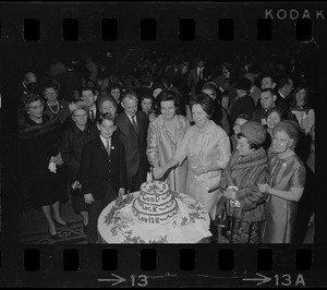 Louise Day Hicks at reception for her at Sheraton Boston