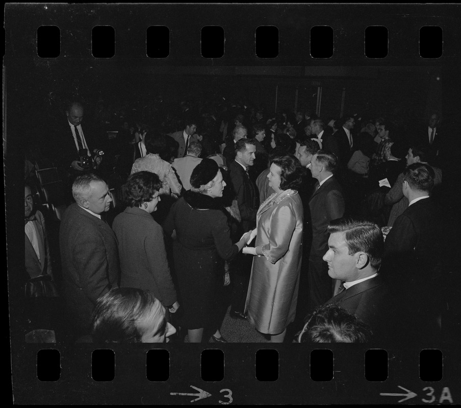 John Hicks and Louise Day Hicks at reception for her at Sheraton Boston