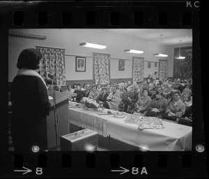 Louise Day Hicks at campaign event in Charlestown