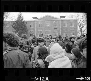 Supporters of occupation of Ford Hall by Black students at Brandeis University