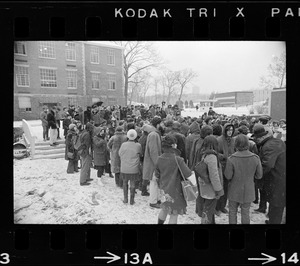 Supporters of occupation of Ford Hall by Black students at Brandeis University