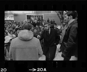 Supporters of occupation of Ford Hall by Black students at Brandeis University