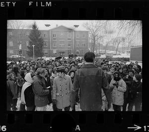 Supporters of occupation of Ford Hall by Black students at Brandeis University