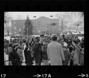 Supporters of occupation of Ford Hall by Black students at Brandeis University