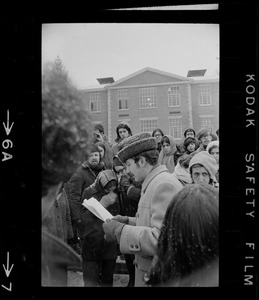 Supporters of occupation of Ford Hall by Black students at Brandeis University