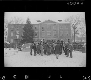 Supporters of occupation of Ford Hall by Black students at Brandeis University