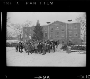 Supporters of occupation of Ford Hall by Black students at Brandeis University