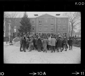 Supporters of occupation of Ford Hall by Black students at Brandeis University