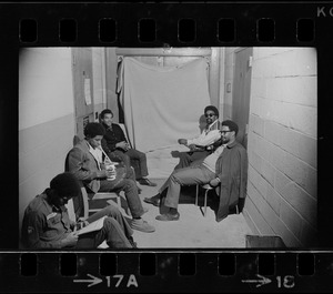 Black students occupying Ford Hall at Brandeis University