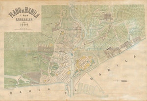 Plano de Manila y sus arrabales 1894
