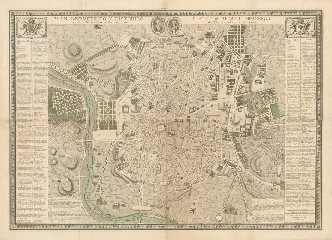 Plan geometrico y historico de la villa de Madrid y sus contornos