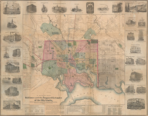 F. Klemm's map of Baltimore and the proposed extension of the city limits