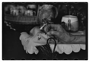 Mrs. Lue Stuart Wadsworth, collector of rare pitchers