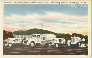 Modern track equipment keeps course ideal, Wheeling Downs, Wheeling, W. Va.
