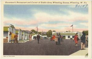 Horsemen's Restaurant and corner of stable area, Wheeling Downs, Wheeling, W. Va.